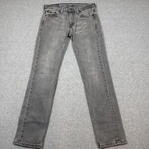 Levis 511 Men's 30x32 Slim Fit Grey Denim Jeans Grunge Casual Work